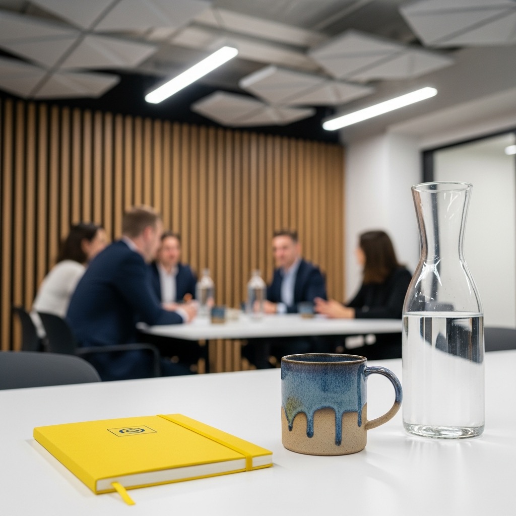 Ceramic mugs and branded stationery