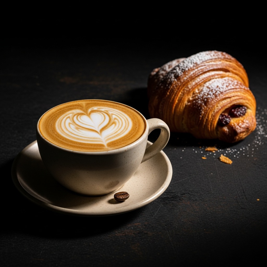 Coffee and pastry
