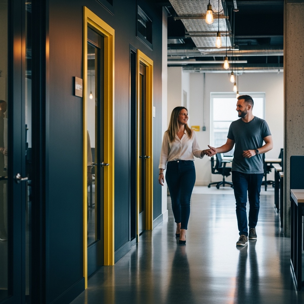 Passing in the corridor
