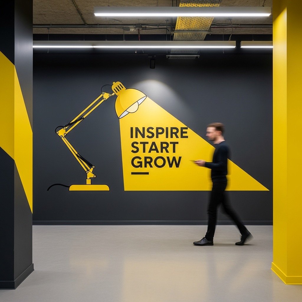 The Foundry branded wall